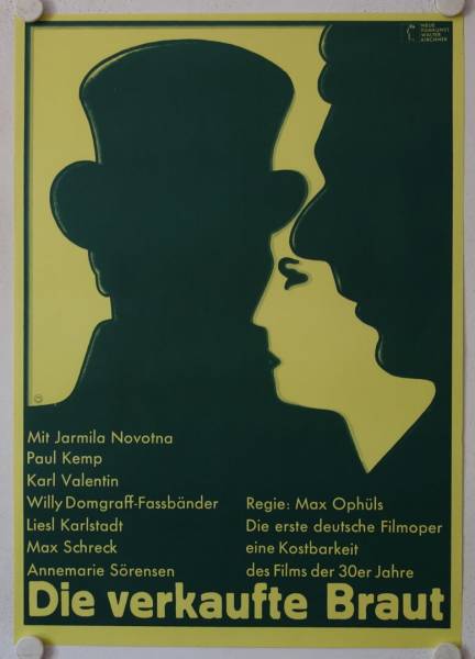 Die verkaufte Braut originales deutsches Filmplakat (R72)